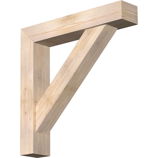 Ekena Millwork Traditional Craftsman Smooth Bracket w/ Offset Brace, Douglas Fir, 7 1/2"W x 40"D x 40"H BKT0806X40X40TRA04SDF - main